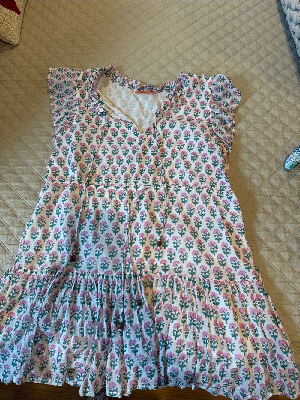 Oliphant Women’s Pink Floral Cotton Dress